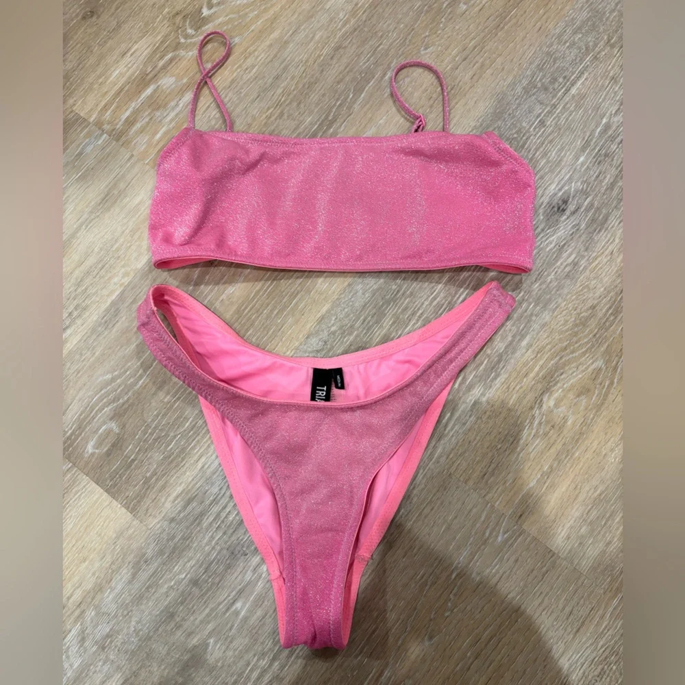TRIANGL Swimwear Mica Bikini Set in Pink Sparkle